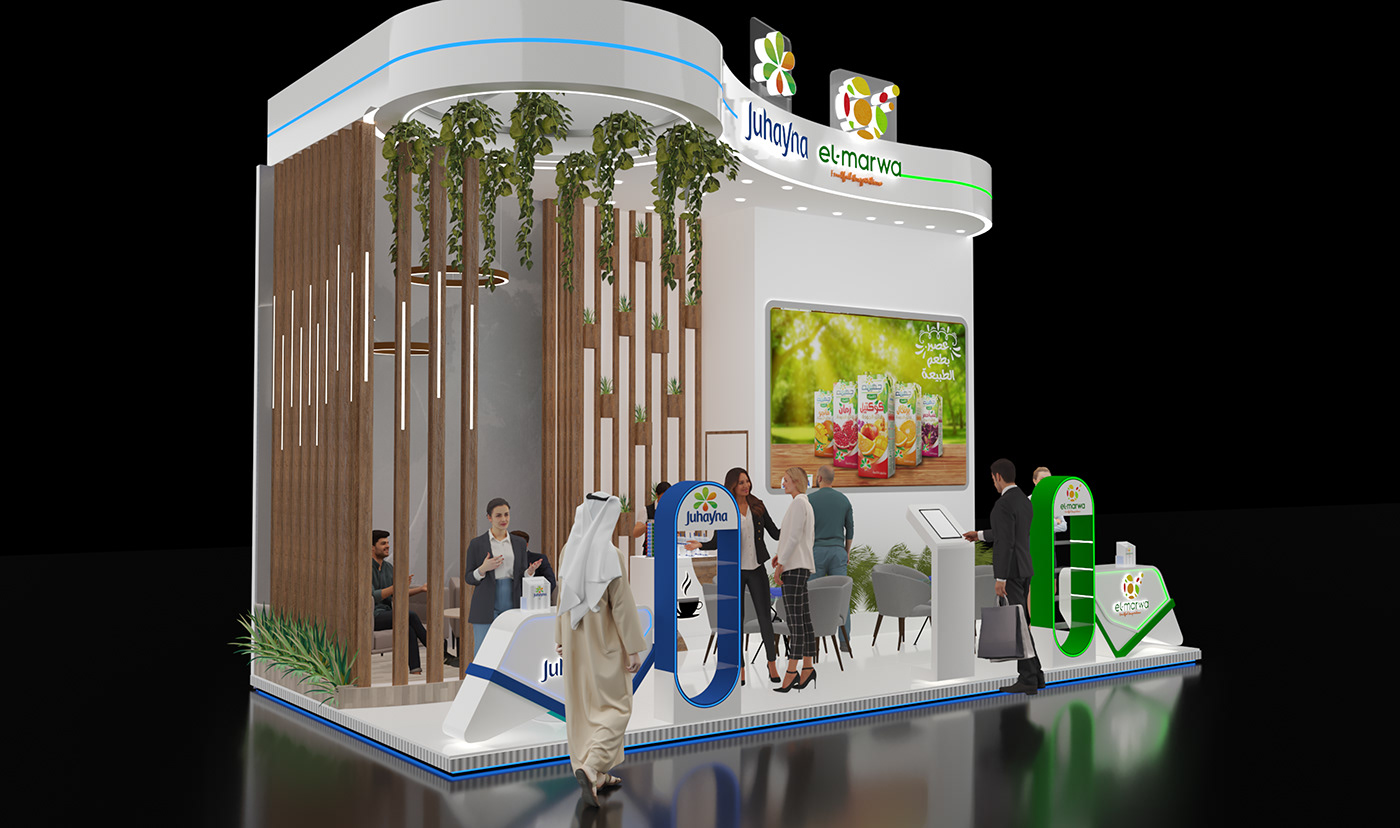 Gulfood juhayna milk booth Exhibition  Stand dubai Exhibition Design  expo exhibition stand