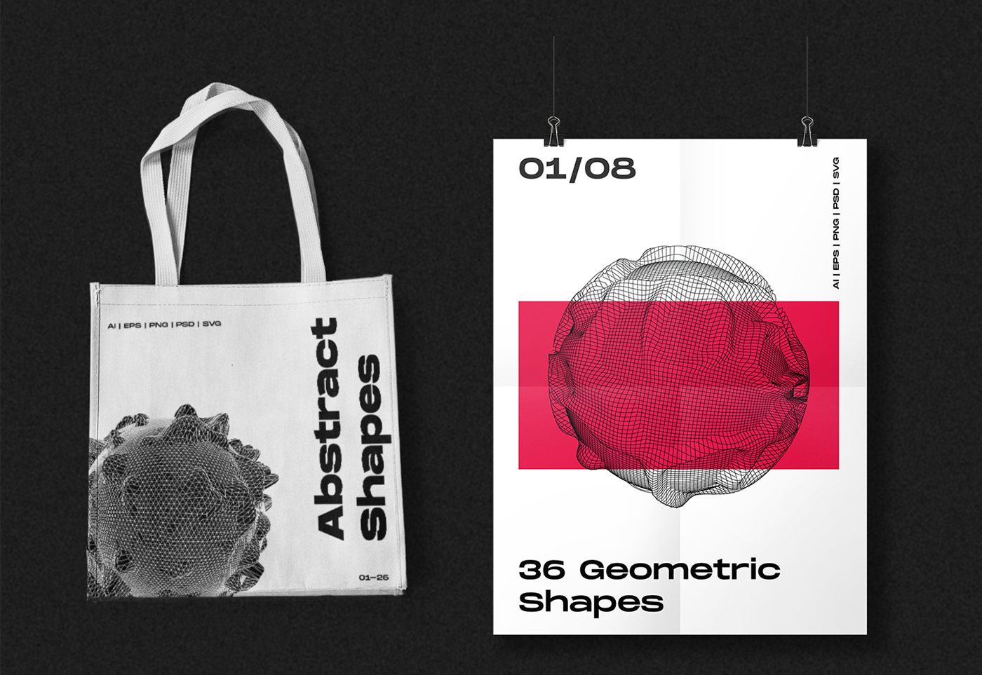 3D abstract geometry AR art minimalist object print GEO