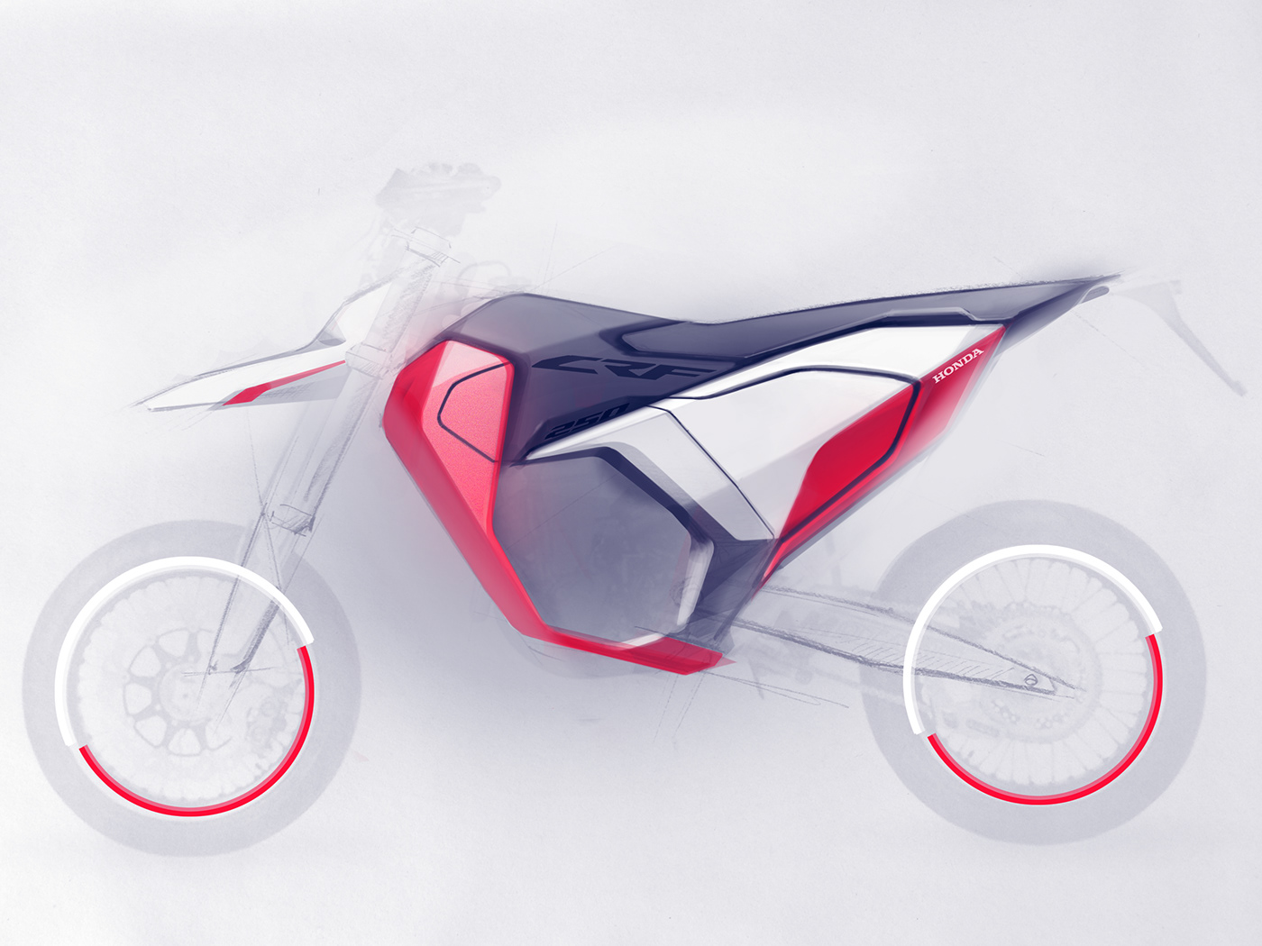 Transportation Design sketch photoshop render Bike Honda motorcycle yamaha conceptbike E-Bike