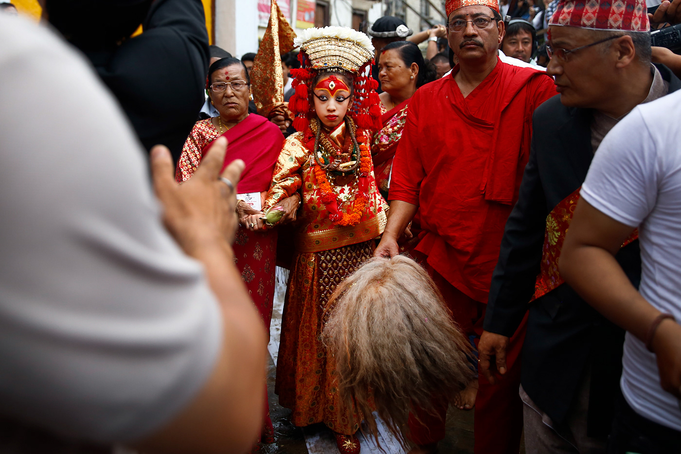 nepal kathmandu lalitpur asia livinggoddess kumari culture religion festival ritual