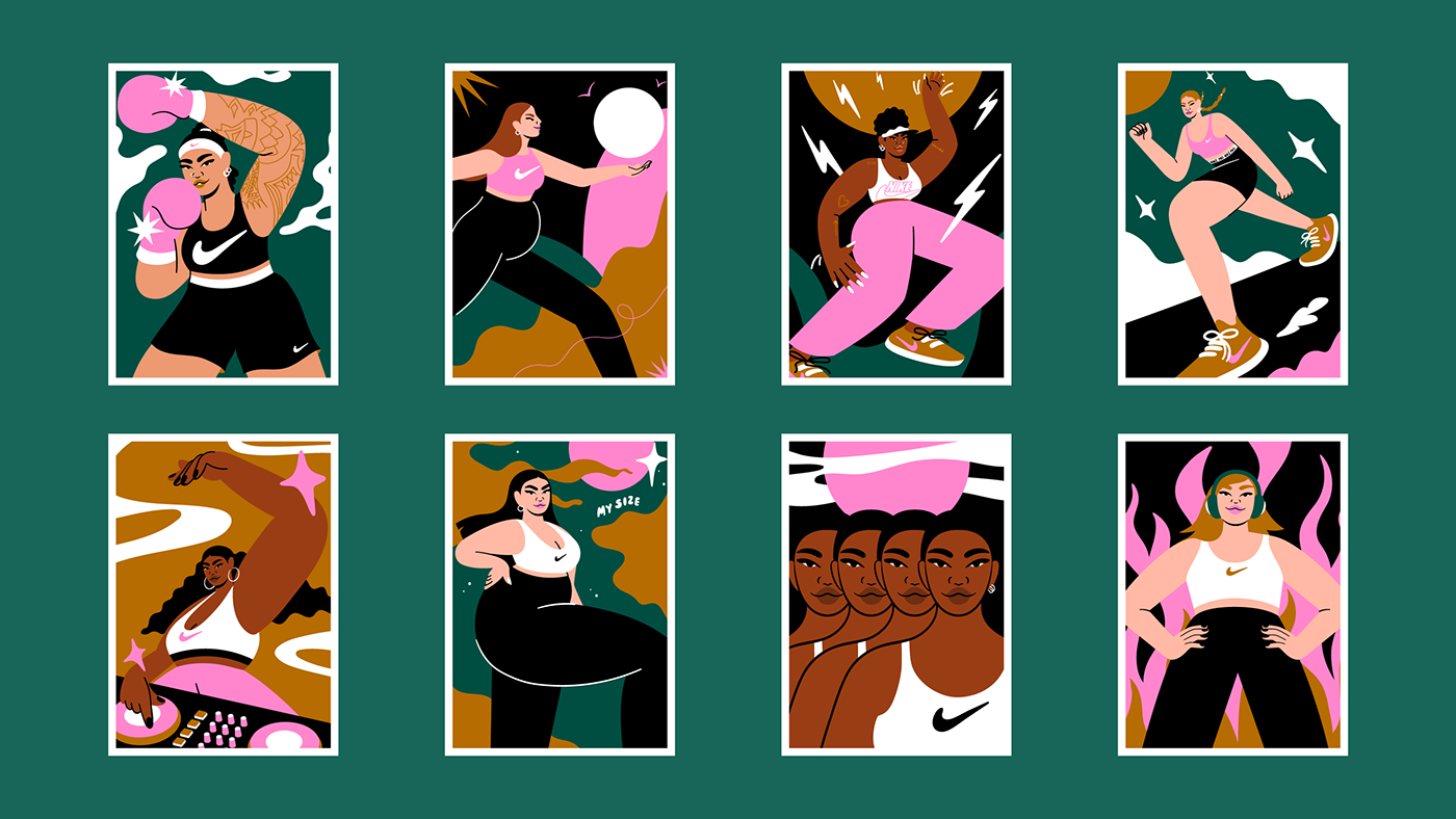Nike sports sportsbra woman girls stickers women