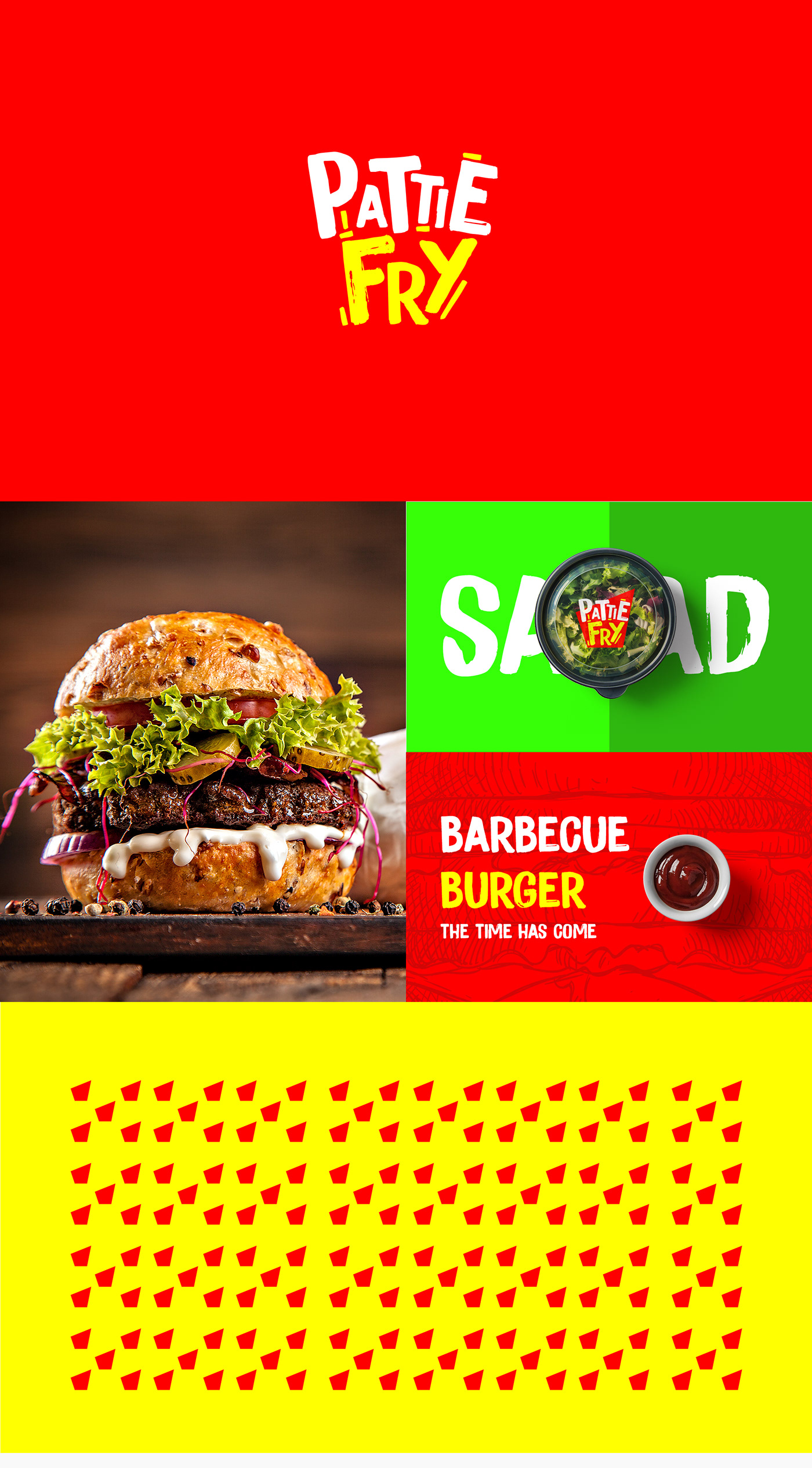 branding  marca Logotipo fry fastfood hamburgueria