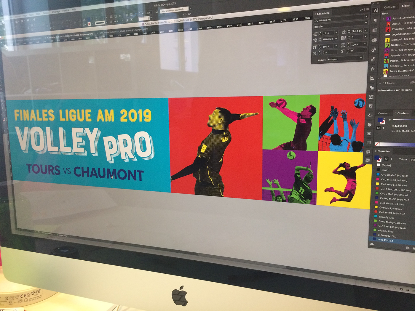 volley pop Pop Art warhol couleurs LNV championnat pro