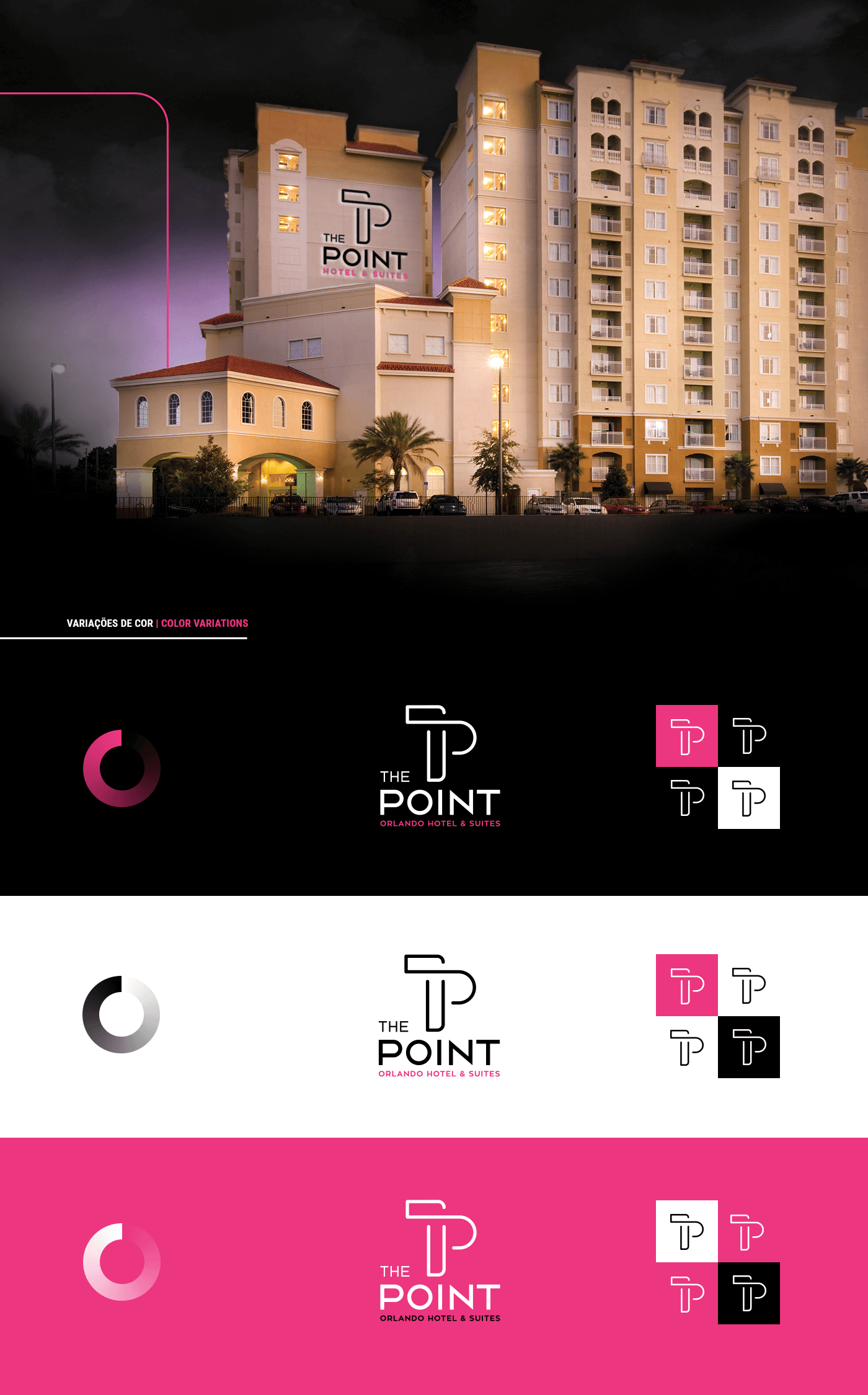 hotel orlando disney pink black flat stroke luxury monogram