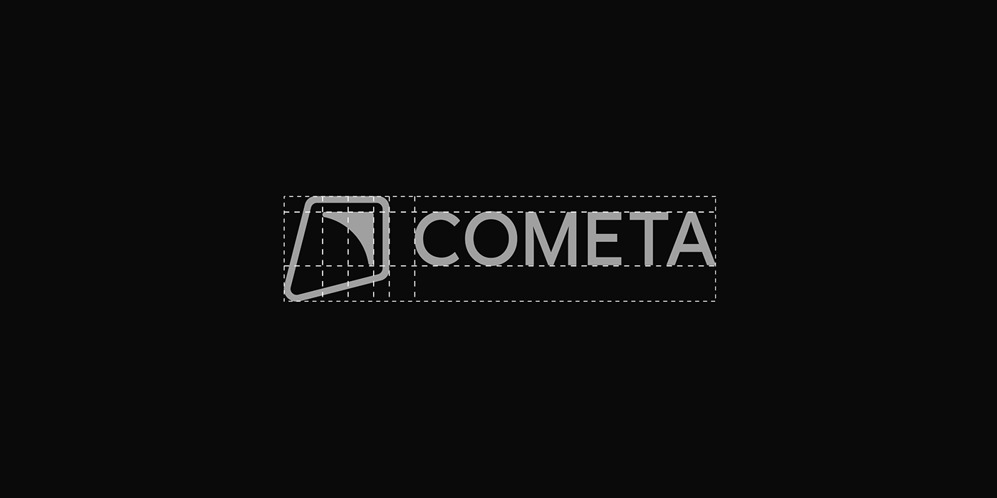 brand brand identity branding  Cometa coworking finish goal marca meta