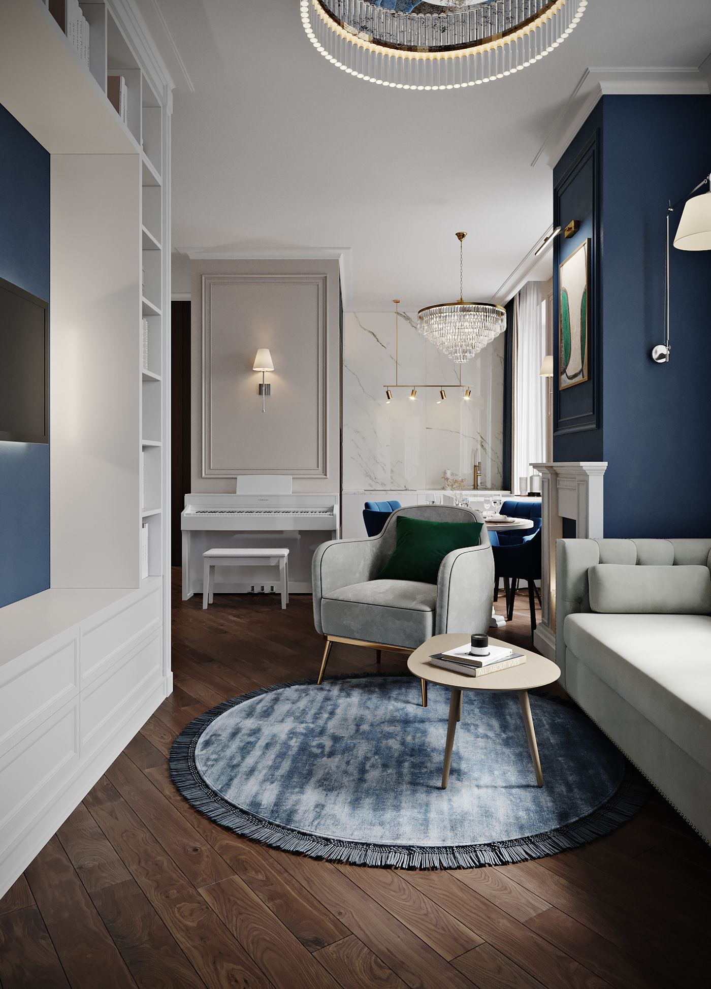 bathroom bedroom Freelance hallway interior design  living room neoclassic neoclassic interior visualization