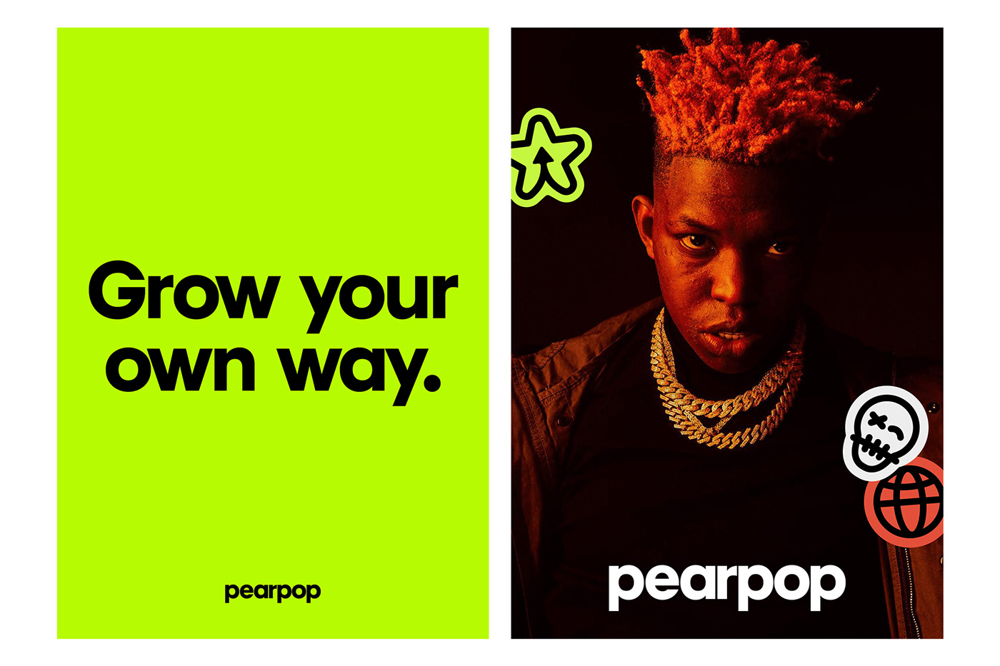 brand Collaborations colorful community creator design identity Pear pearpop system