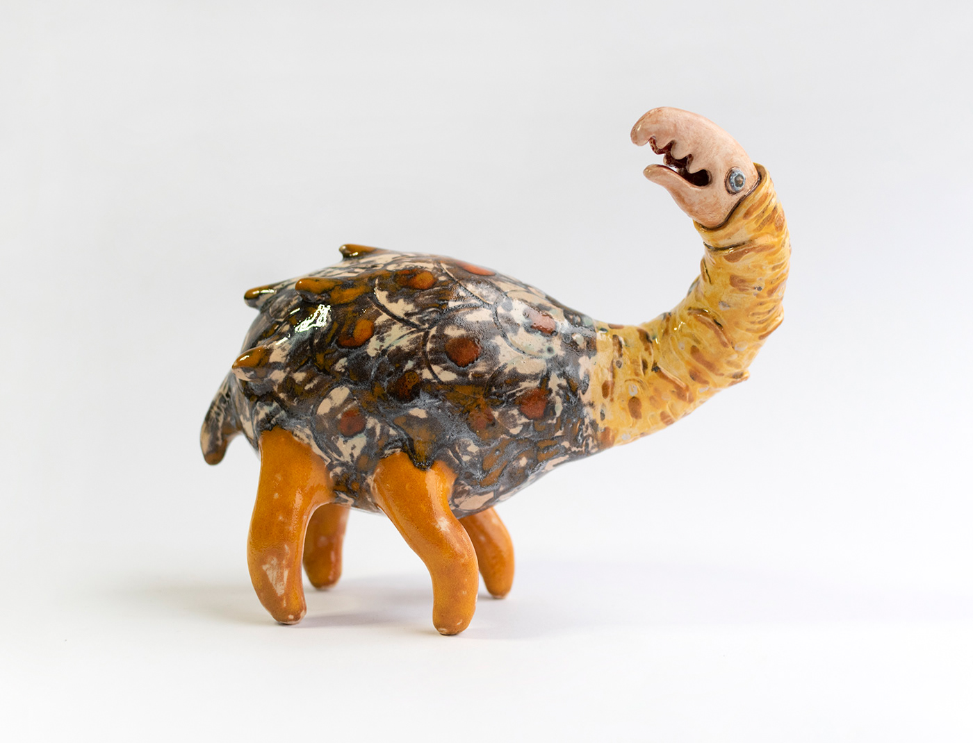 beast ceramic sculpture Character design  Dinosaur fantastic creatures fantasy fine art handiwork whimsical