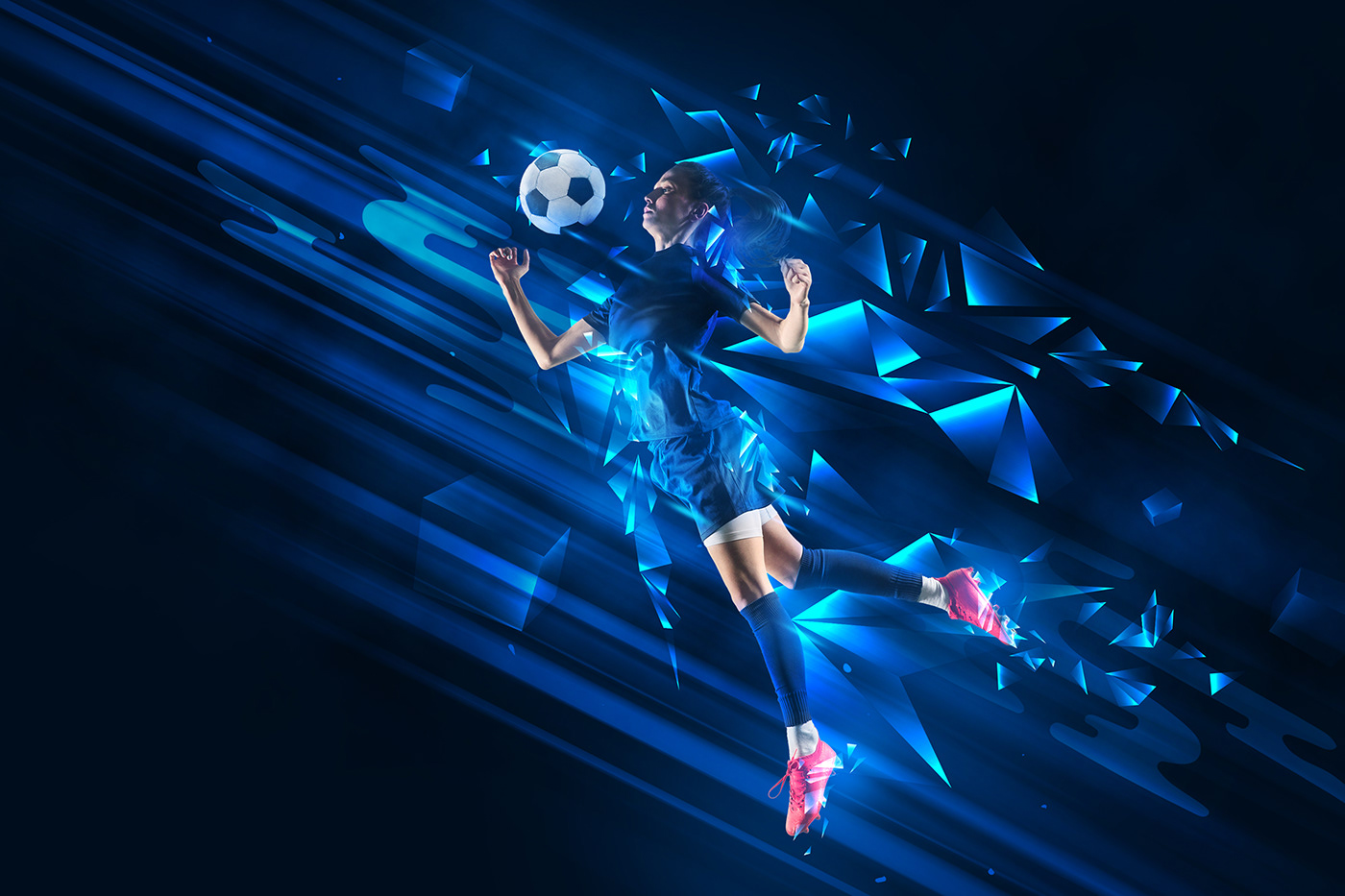 art digital football football design goalkeeper neon neon lights sports Sports Design