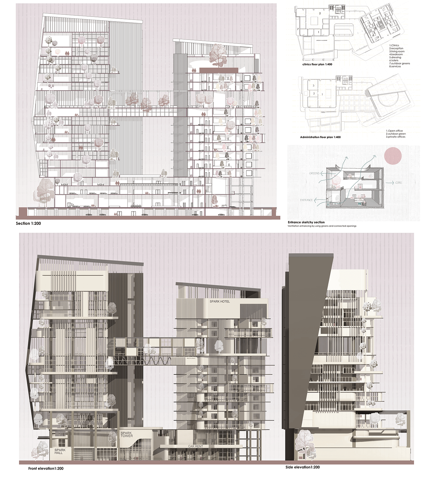 architect architecture art diagram Render tower