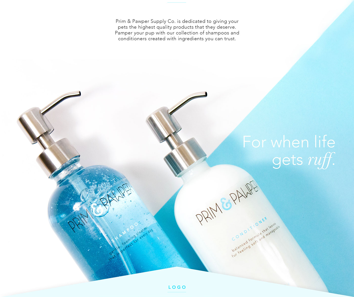 Pet shampoo bottle logo product design soap package productsimple clean