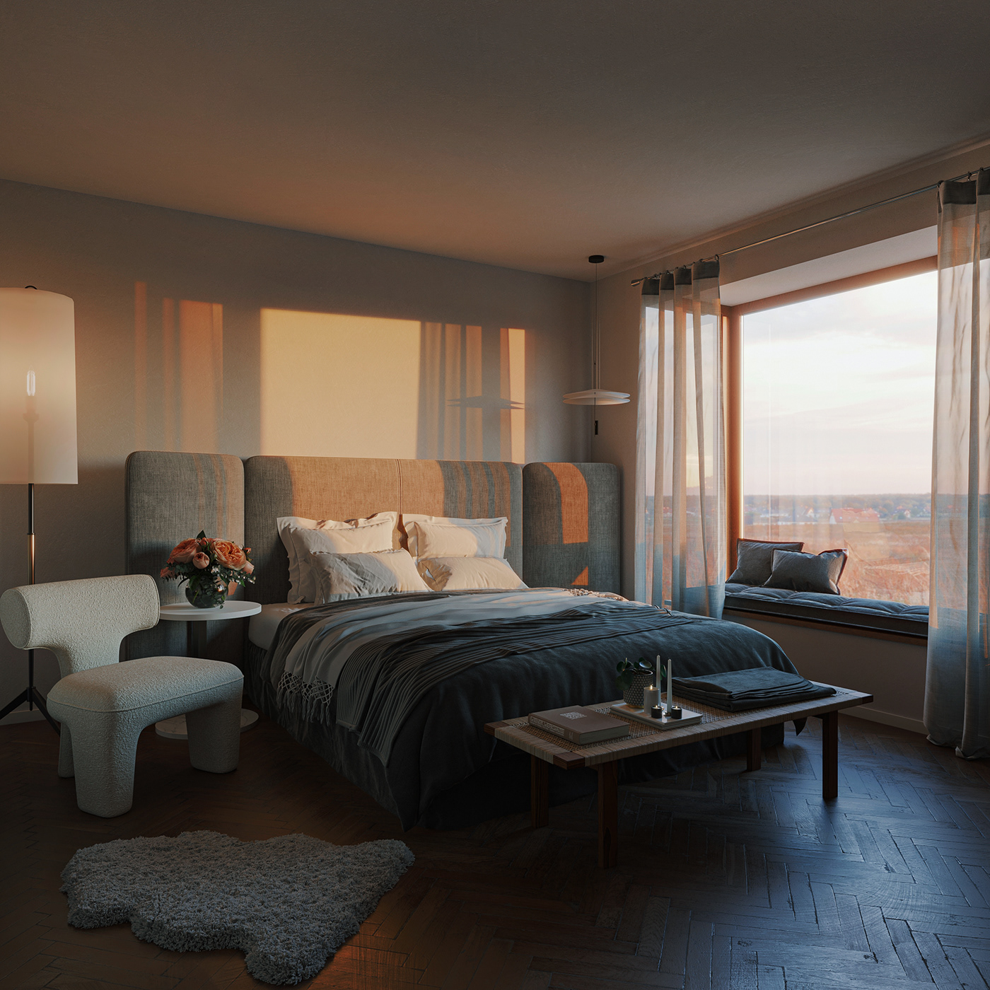 3ds max architecture archviz bedroom CGI corona interior design  Render visualization