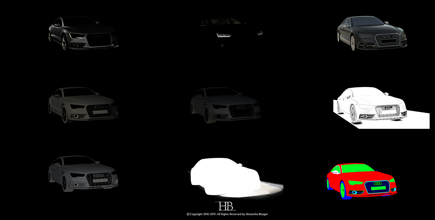 automotive   Audi A7 Sportback CGI retouching  3dsmax vray design