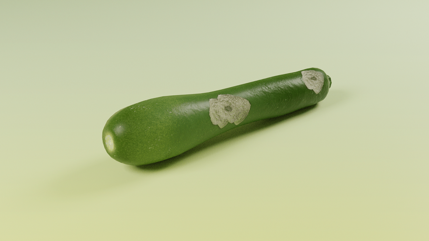 3D aubergine avocado banana blender carrot Food  Rotten Food texturing zucchini