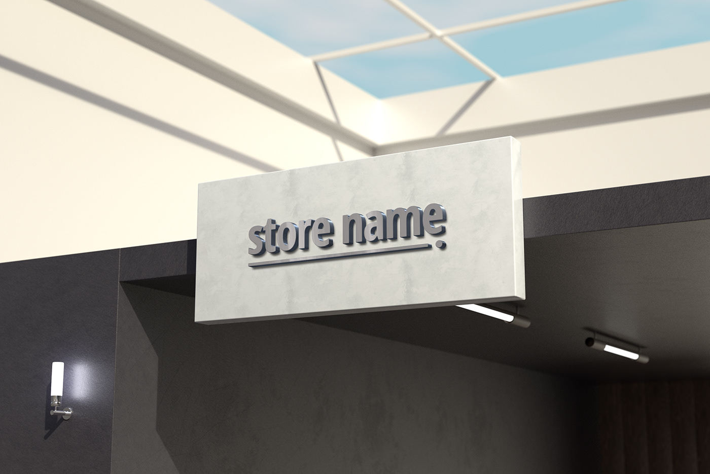 design free download free mockup  front store logo logo Mockup name store mockup sign signboard store name