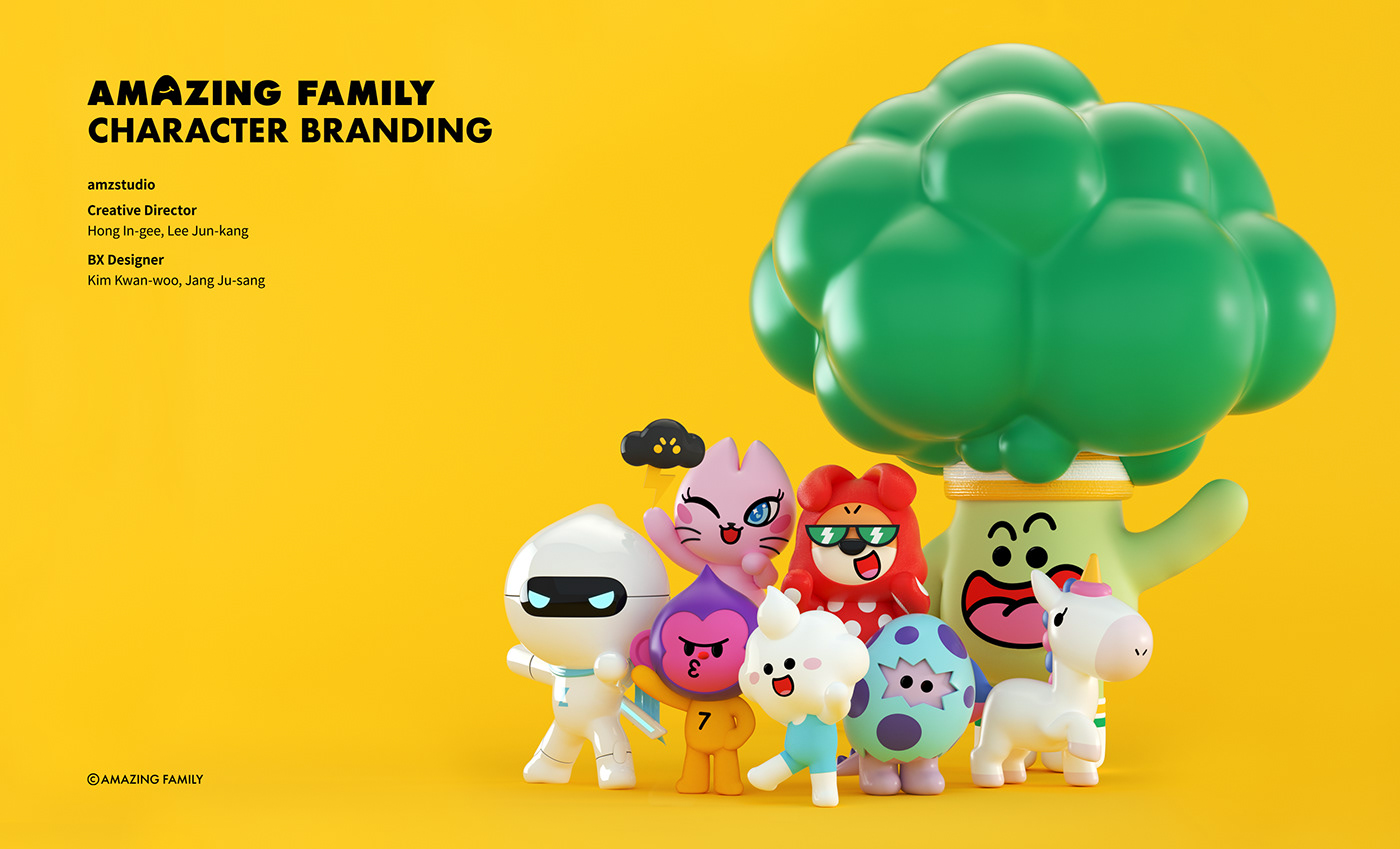 3D Amazing family branding  bx Character ILLUSTRATION  일러스트레이션 캐릭터 캐릭터디자인 Character design 
