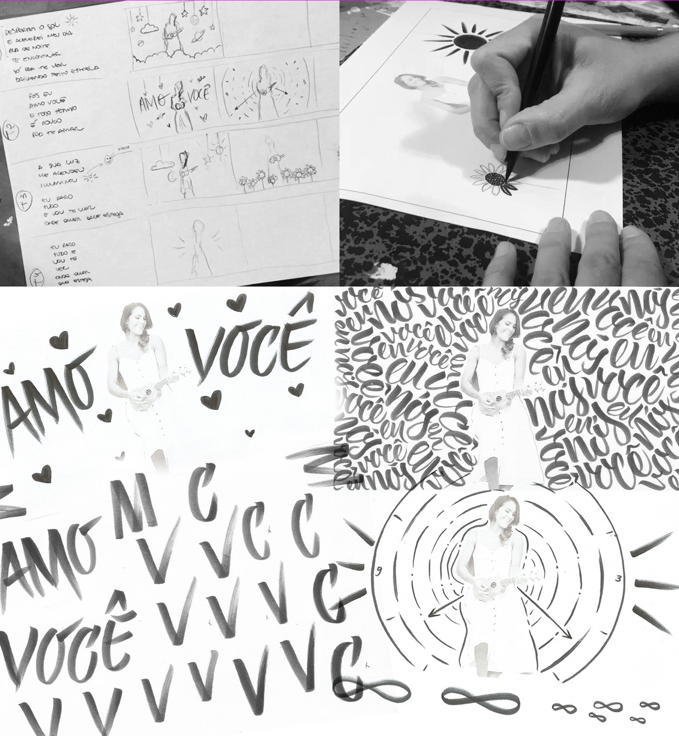 clipe music ILLUSTRATION  Calligraphy   Samba Show jumoraes salvador Brazil Art Director