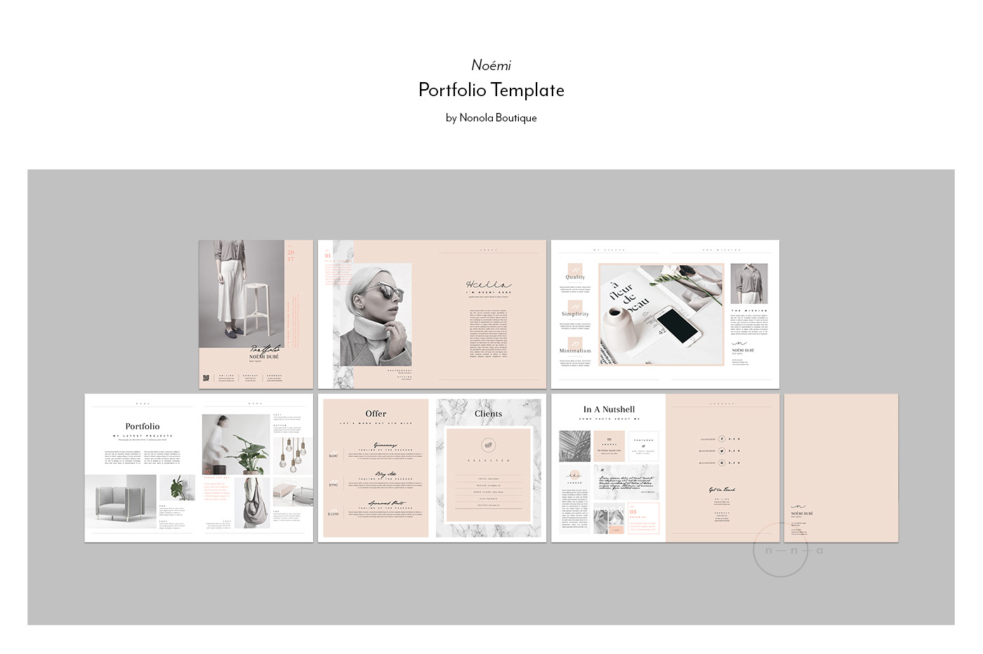 magazine layout feminine Lookbook editorial Fashion  entrepreneur portfolio template magazine Resume