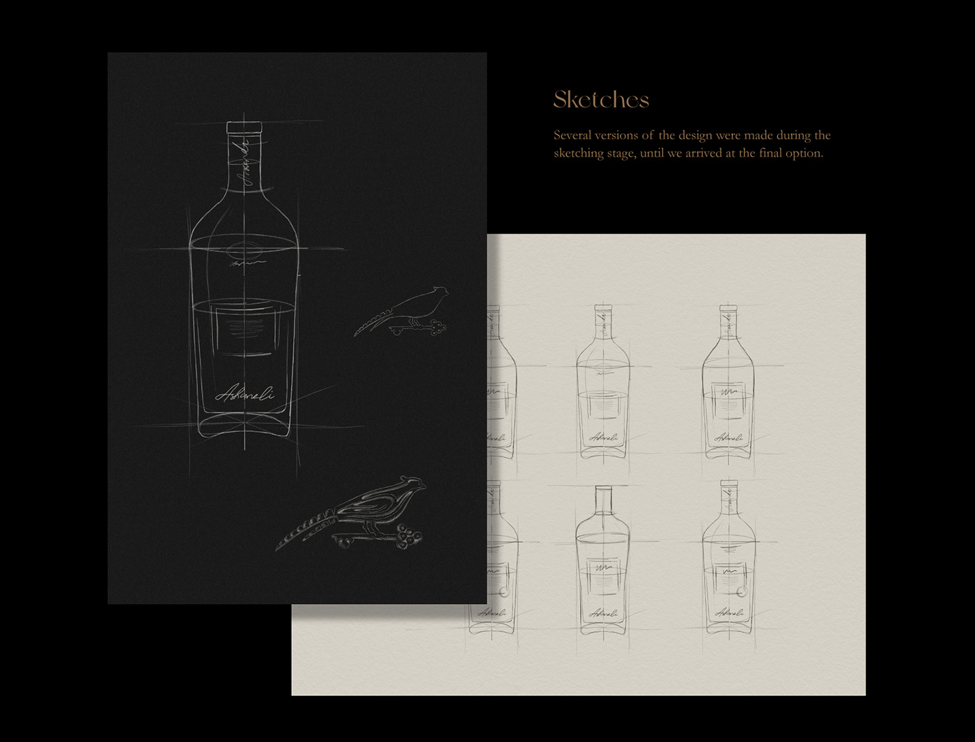 3d modeling askaneli bottle design Brandy Cognac label design Packaging packaging design product design  vsop