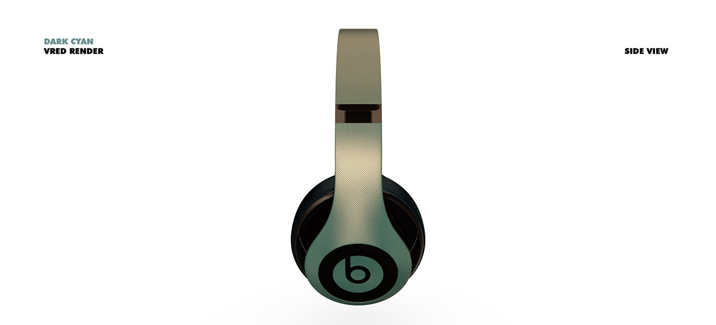 3D cmf color design drdre headphones material Render visualization VRED