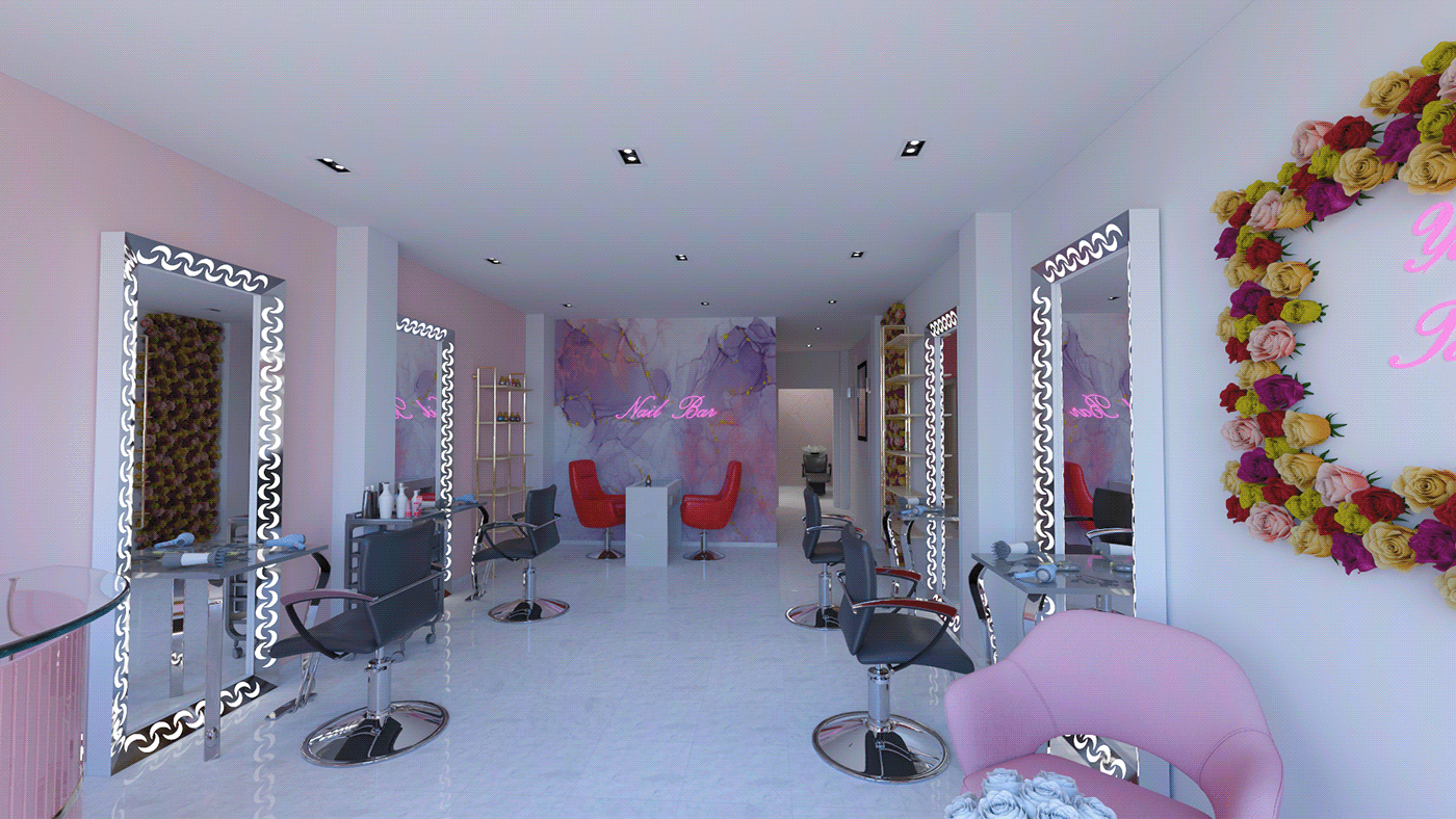 3ds max vray archviz architecture Render visualization beauty Hair Salon