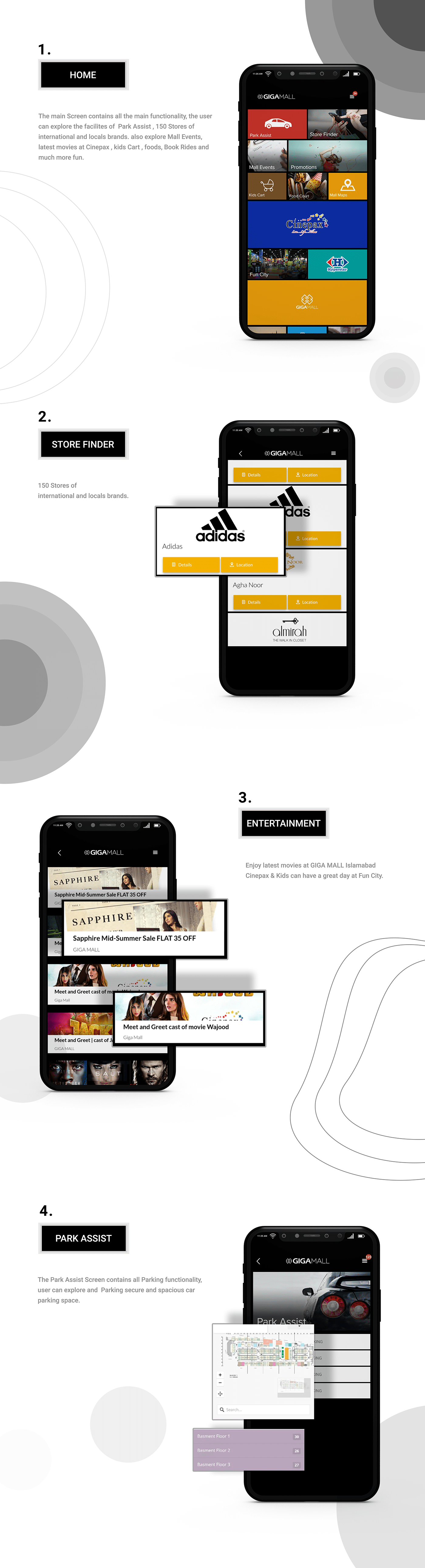 GIGAMALL app graphic design  Mobile app mobile design product design  ui design UI/UX Design UX design