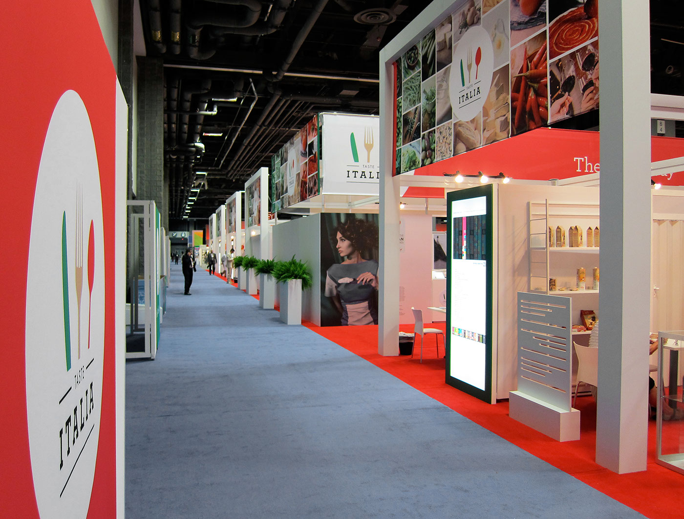 Food  banners graphic Italy italian exhibit Stand