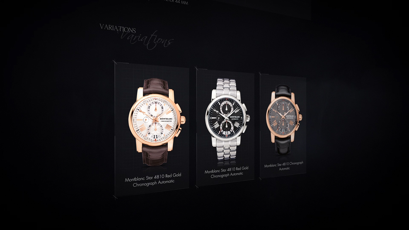 montblanc motion design app Watches premium timepiece explainer Ae cinema4d PS