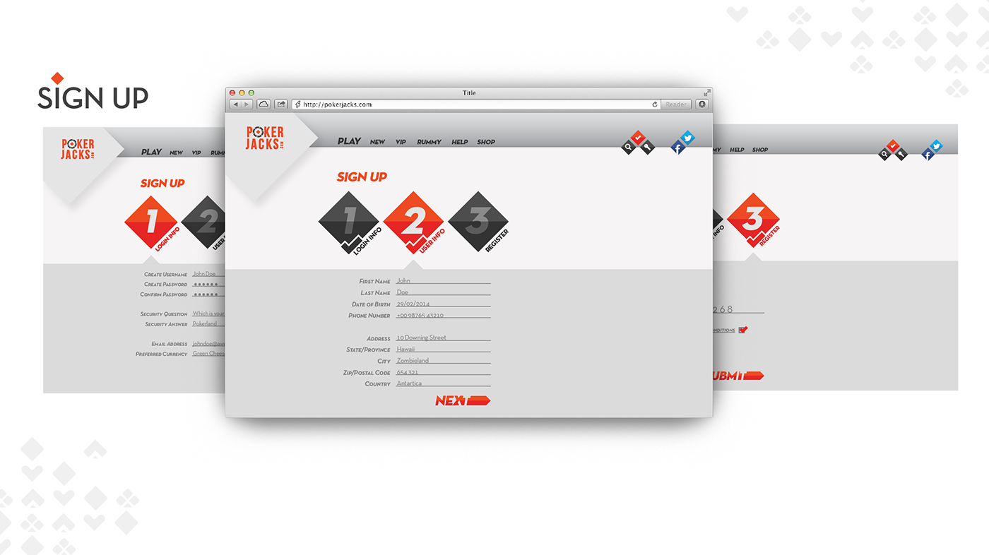 Poker Web Design  graphic design  branding  Interaction design  shapes grids Web mobile