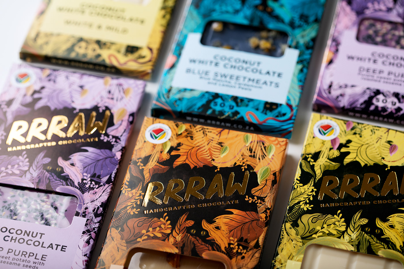chocolate chocolate packaging Packaging gold foil jungle south africa vegan Logo Design brand identity