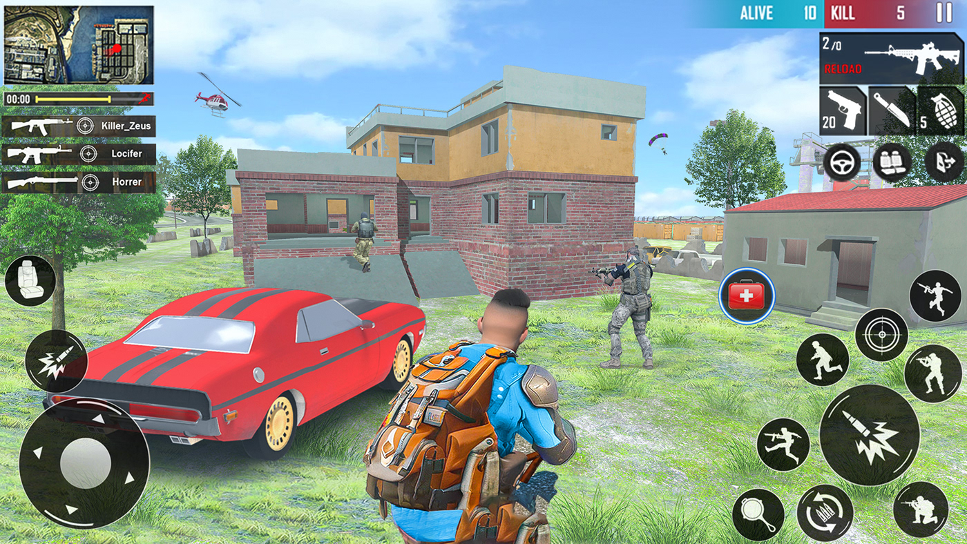 gangster shooting game game design  running Fly PUBG mobile pubg FREEFIRE SKY