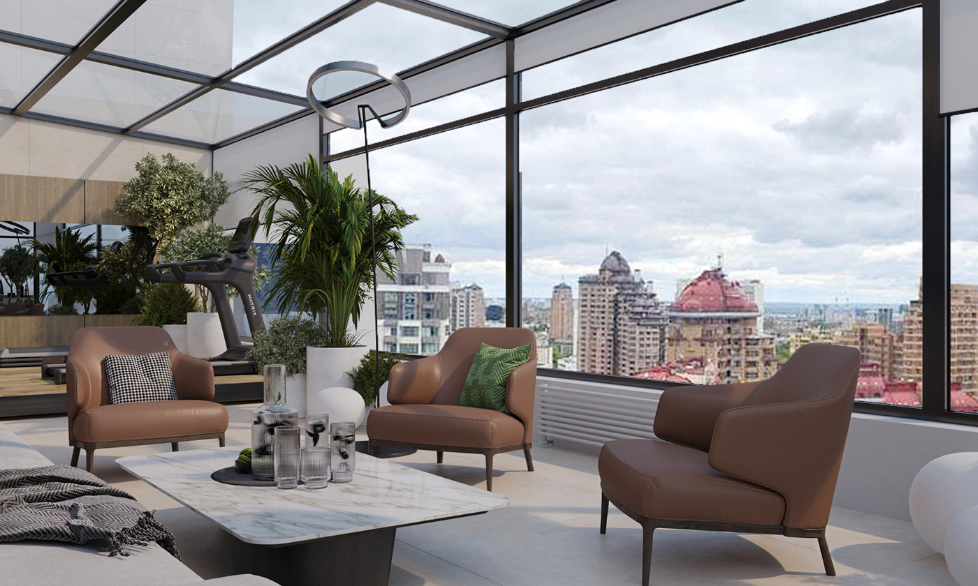3ds max CGI corona design Interior interior design  living room Render terrace visualization