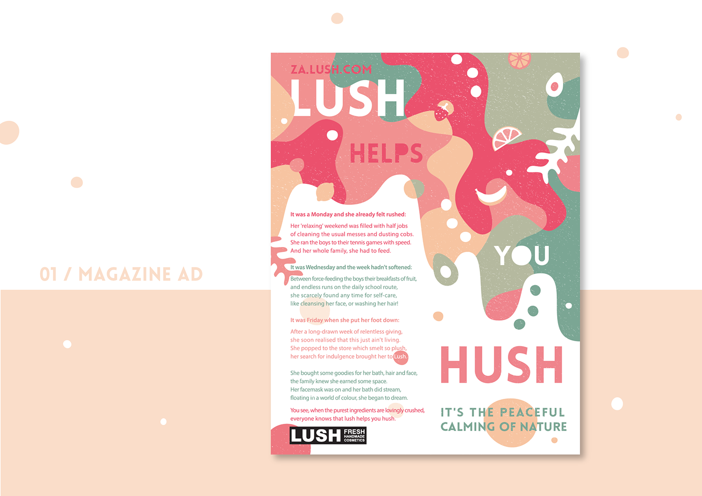 lush magazine illustrations dualism natural organic Colourful  creative informal Playful