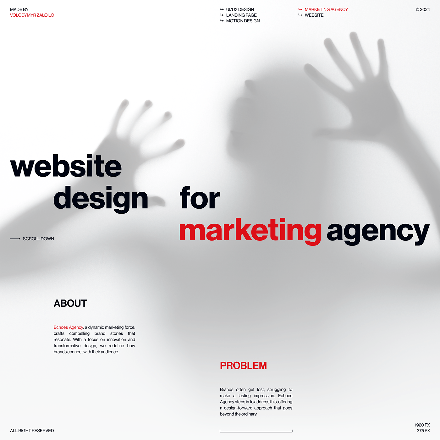 Website landing page marketing   UI/UX agency business Figma Web Design  marketing digital ui design
