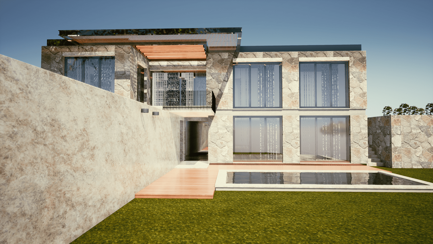 3D architecture Bodrum design house mimari Turkey Villa