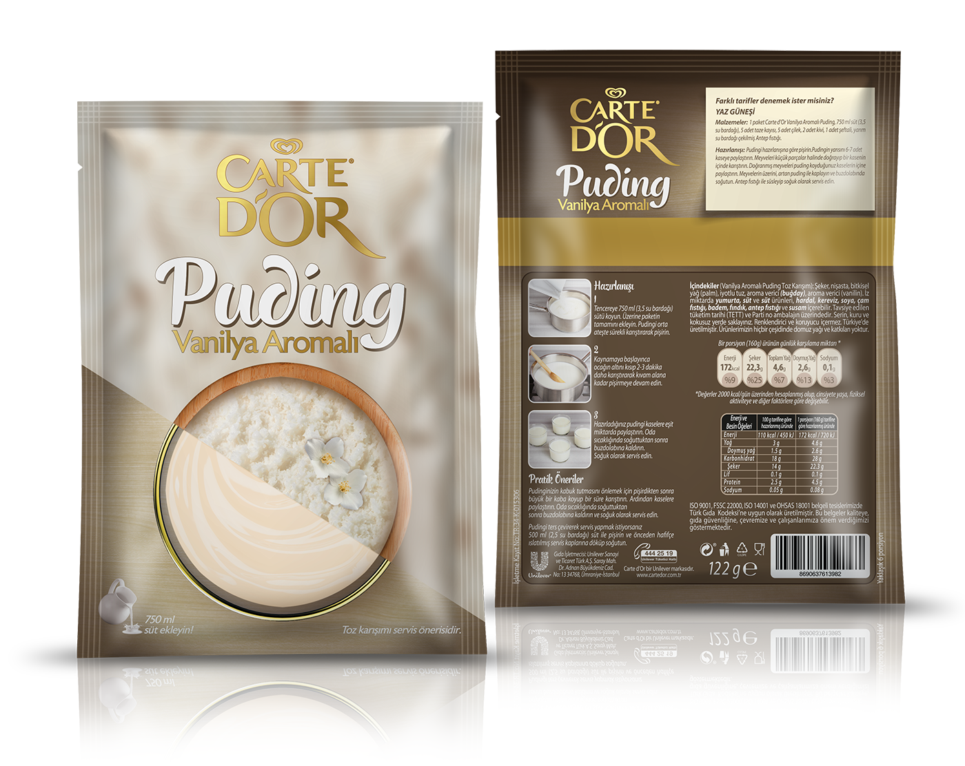 cartedor carte d'or instant dessert instant pudding Pudding Unilever chocolate tasarımüssü tasarım üssü