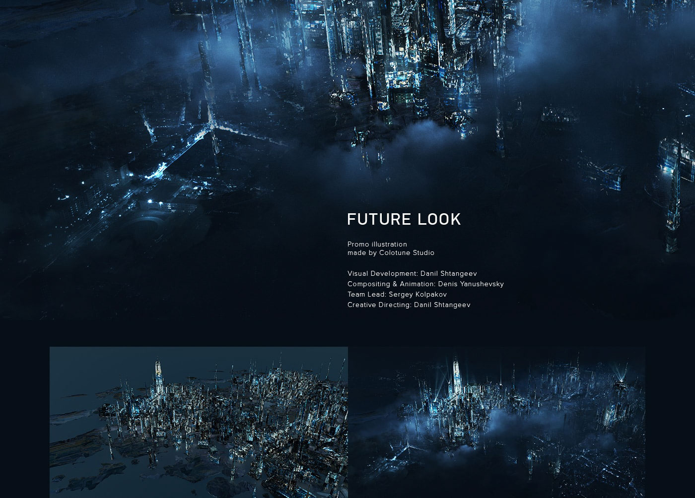 colotune future visualization promo sci-fi Megapolis night 3D-Coat Breakdown compositing