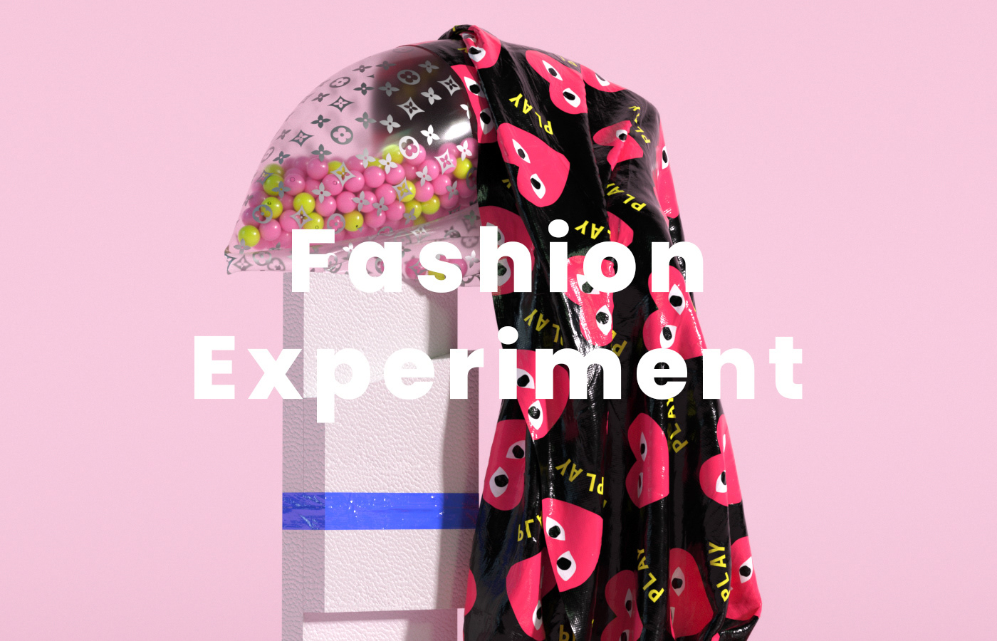 3D c4d cloth Clothing deconstruction Fashion  Installation Art LV Rei Kawakubo(川久保玲)
