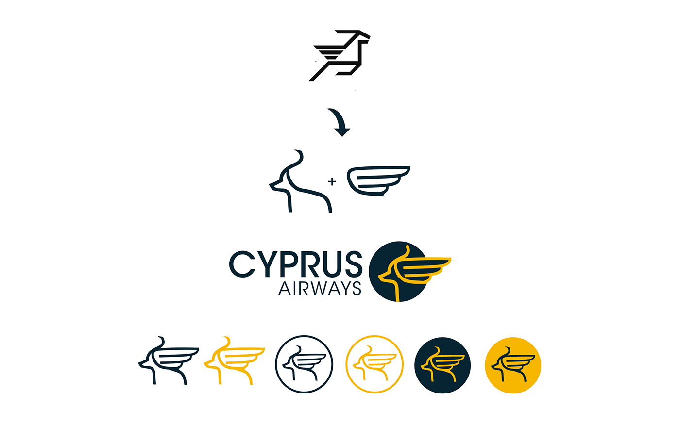 airline Cyprus Airways fantasy airplane Airways cyprus imagination redesign Logo Design branding 