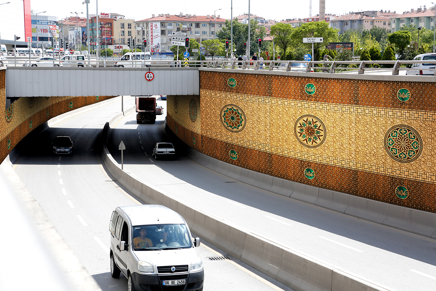 motif ankara tasarım seramik Mockup duvar osmanlı selcuklu köprü sincan