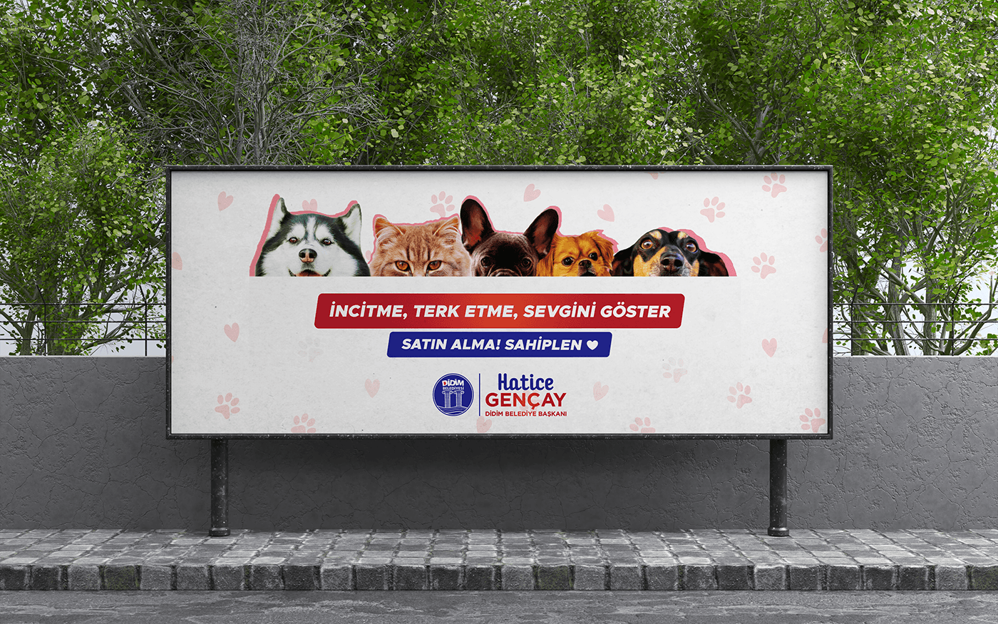 animal Advertising  social responsibility Outdoor billboard shelter advertisement banner design ads ads design