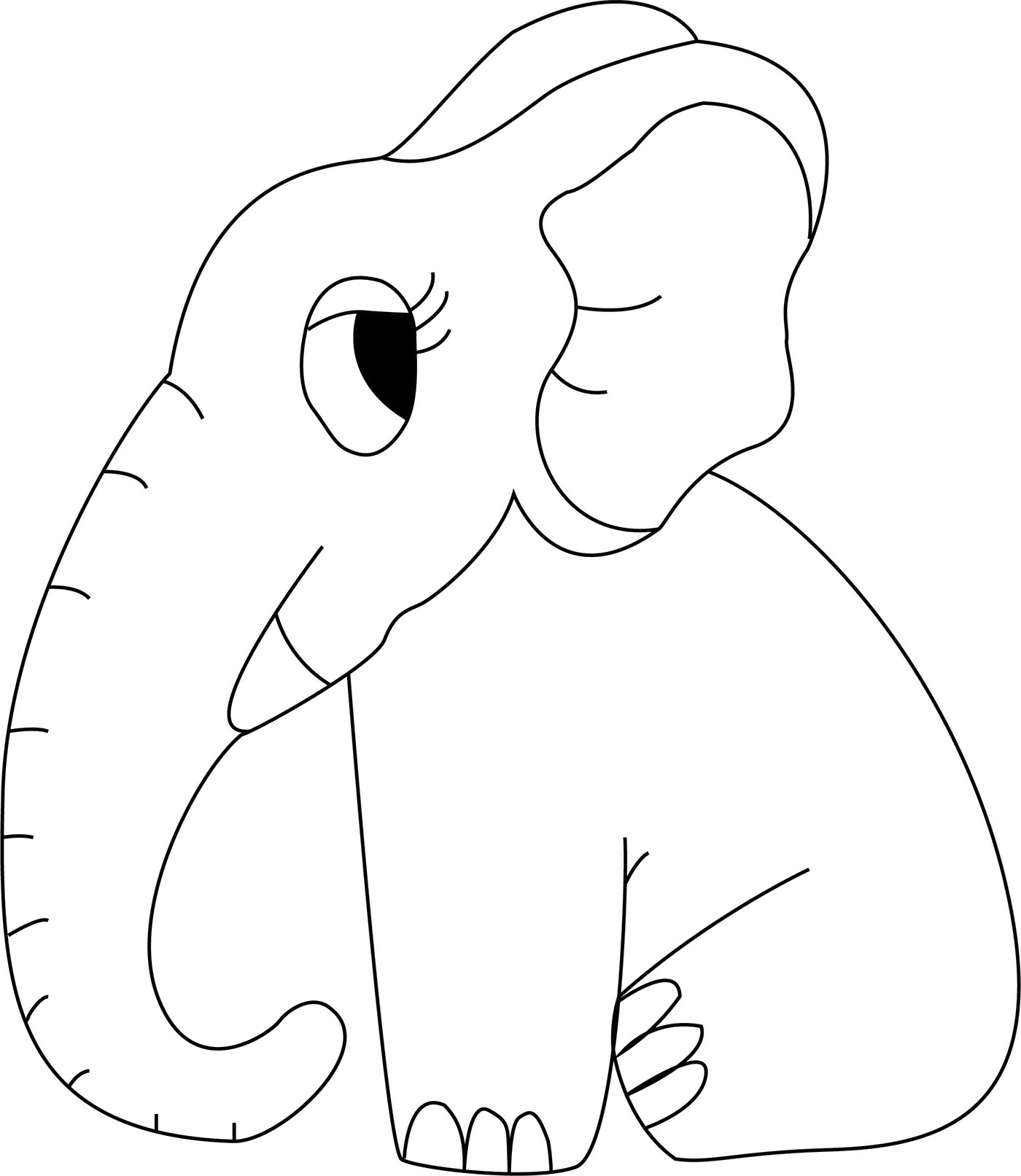 animal clipart elephant Elephant Coloring Books kdp coloring pages