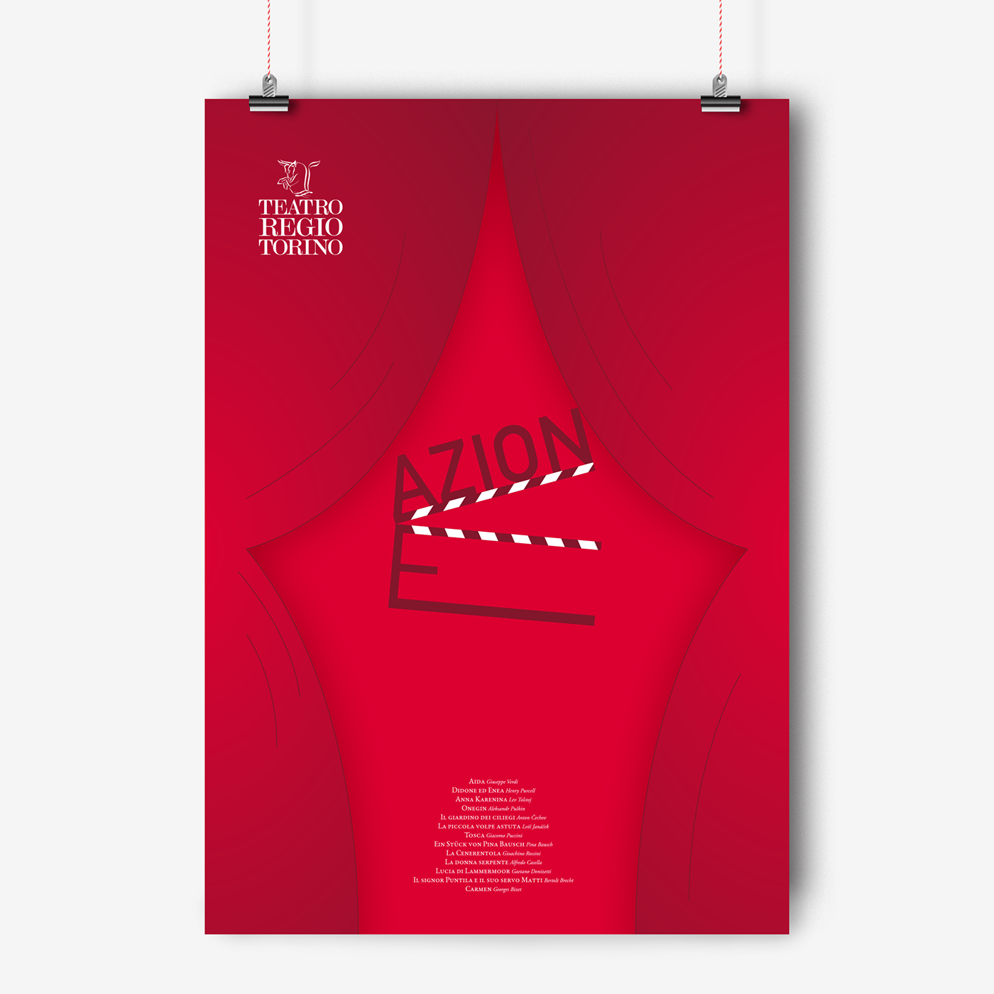 Theatre teatro regio Poster Design poster inspiration ad campaign Theatre Show  teatro regio torino Cinema Show
