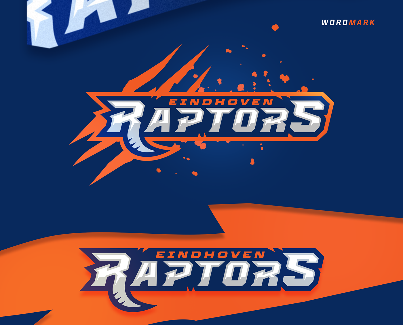 football identity logo logo type Mascot raptors sport branding
