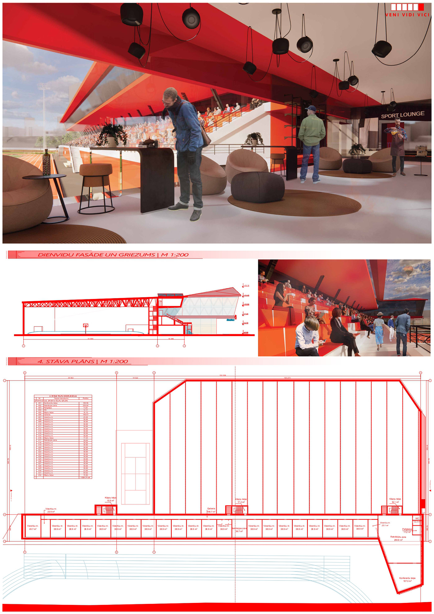 architecture atletics Competition complex design exterior Render sports urban planning Vizualization