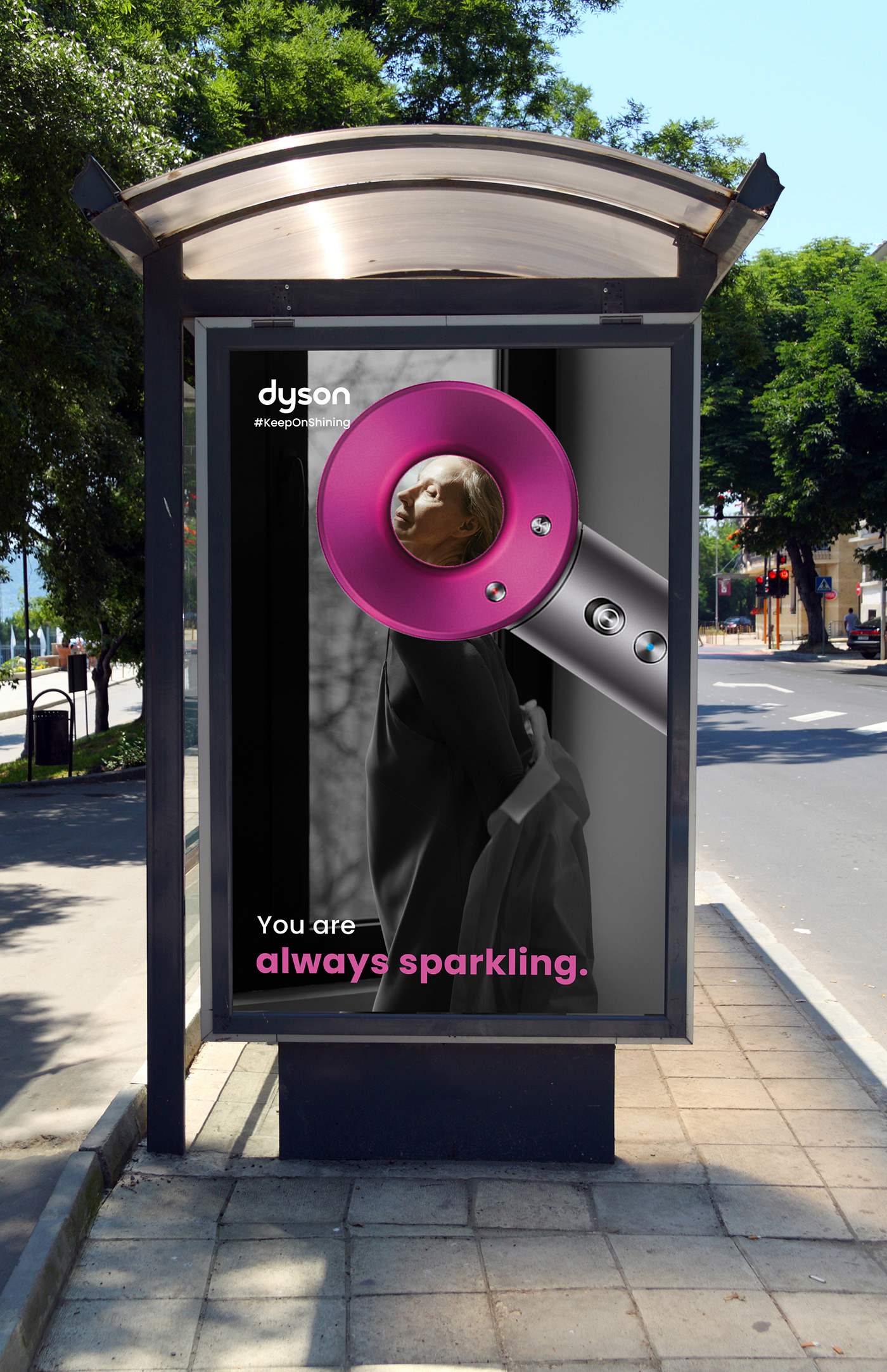 Advertising  baby boomers banner campaign Dyson Hair Dryer marketing  