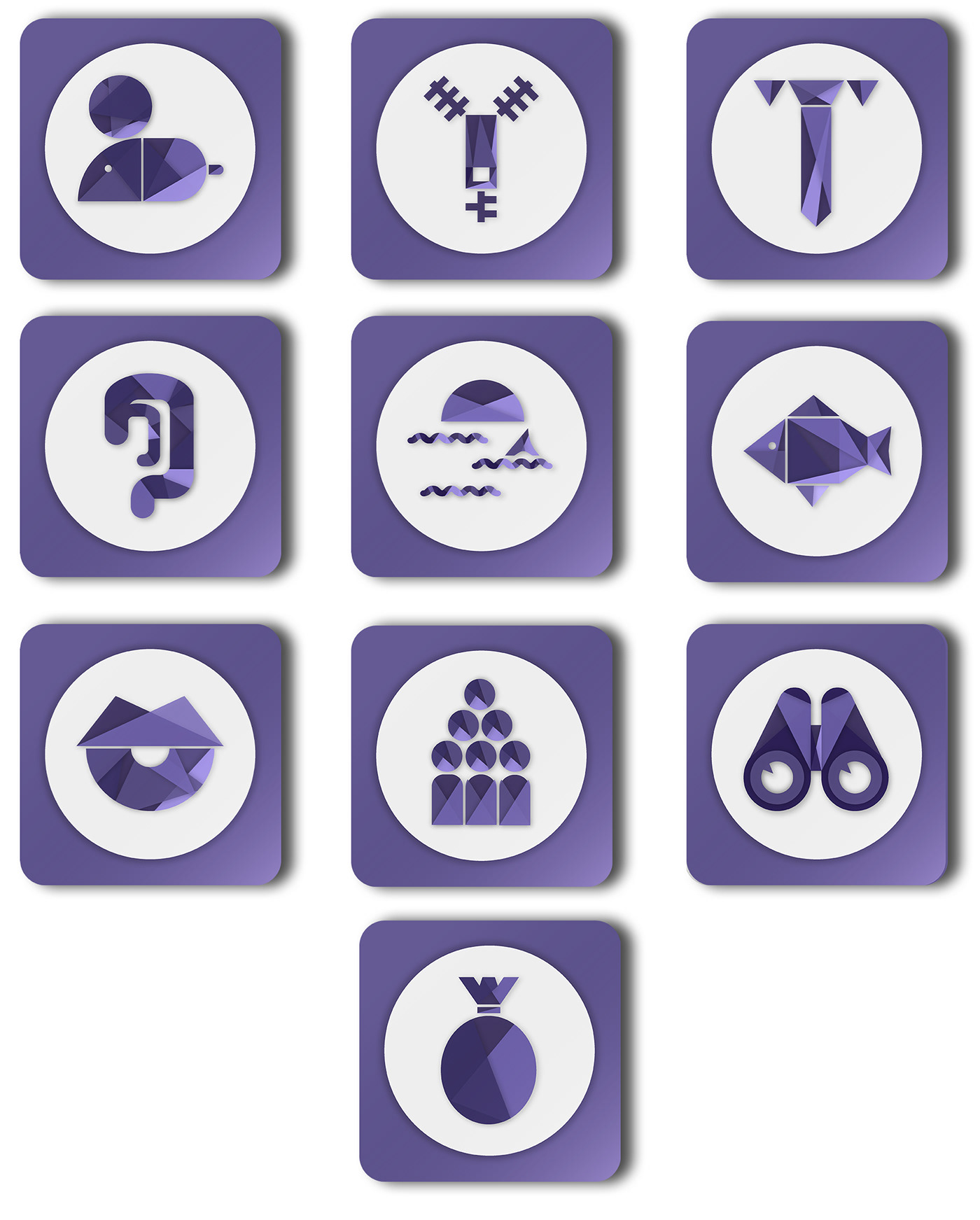 adobe illustrator Behance design designer Icon icons Illustrator Monochromatic pixels purple