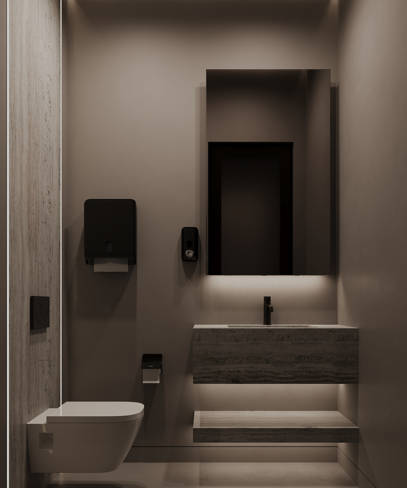CGI architecture Render visualization interior design  archviz corona minimal toilet modern