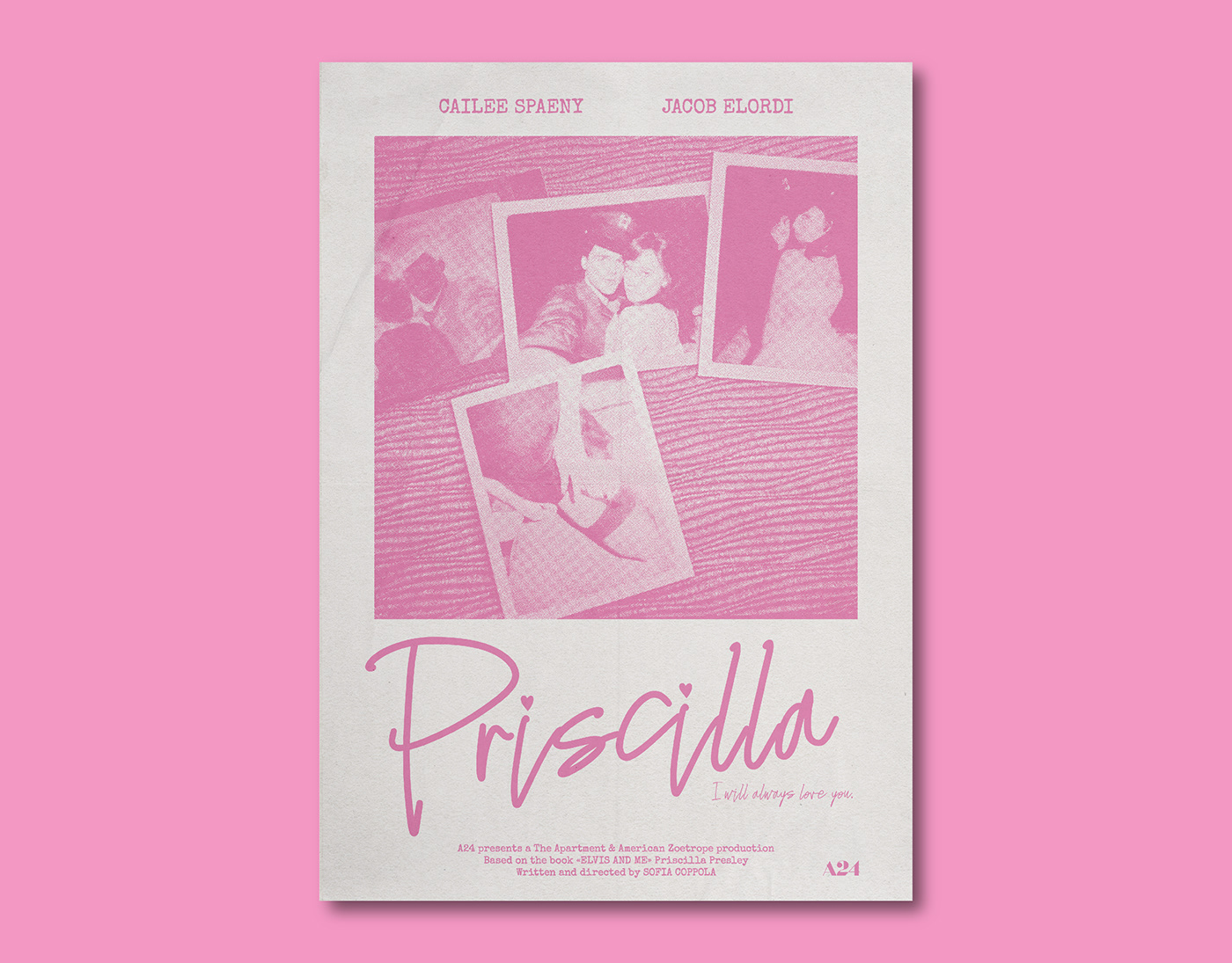 poster design movie elvis presley music Rock And Roll vintage priscilla sofia coppola