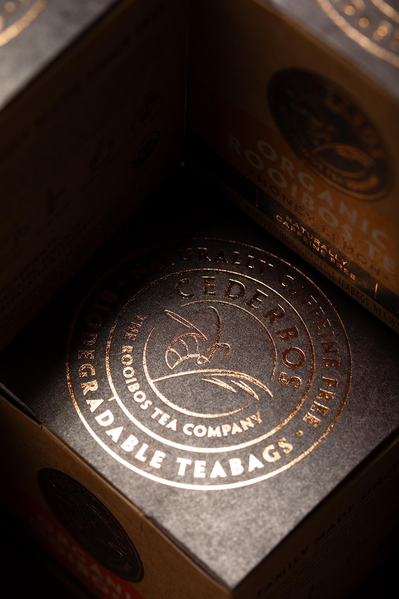 Packaging packaging design south africa brand identity gold gold foil luxury rooibos tea